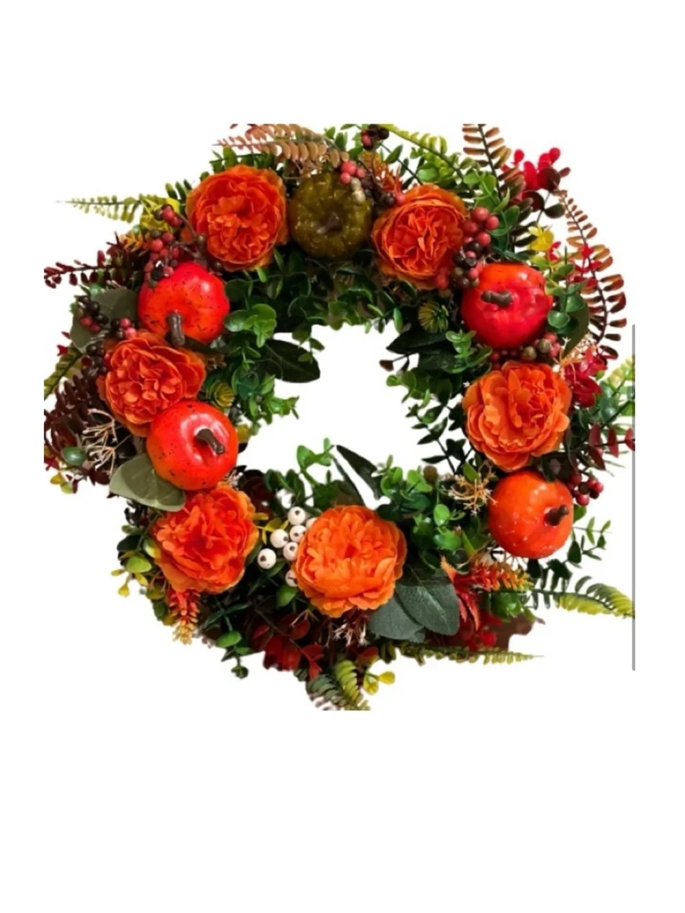 NWOT-Autumn Faux Floral Indoor/ Outdoor Wreath.